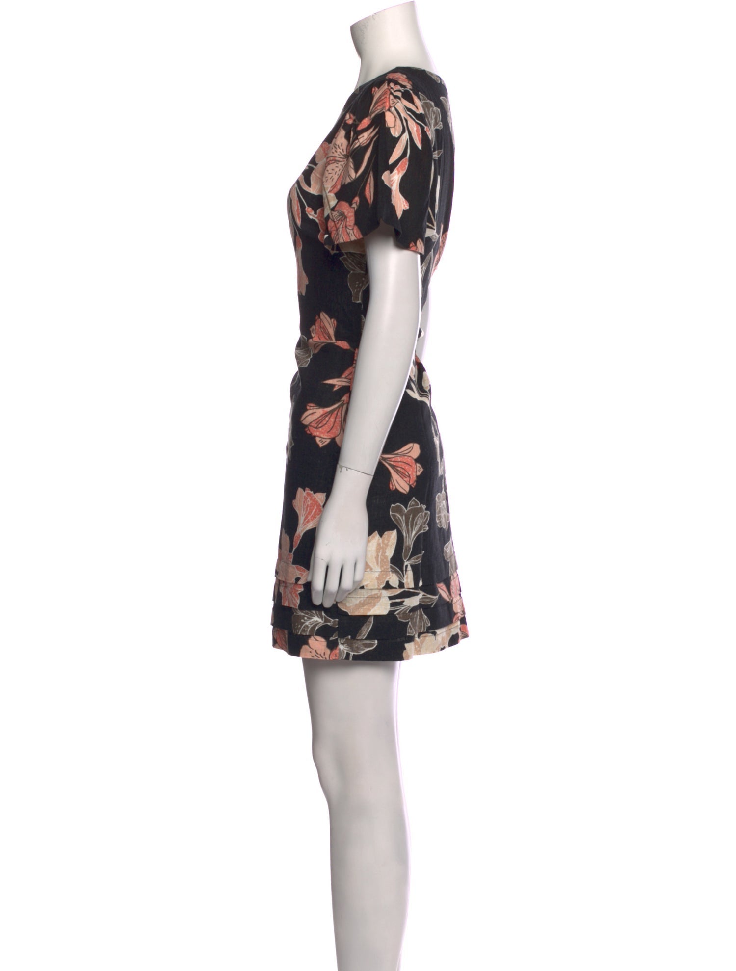 Nicole Miller Floral Print Mini Dress