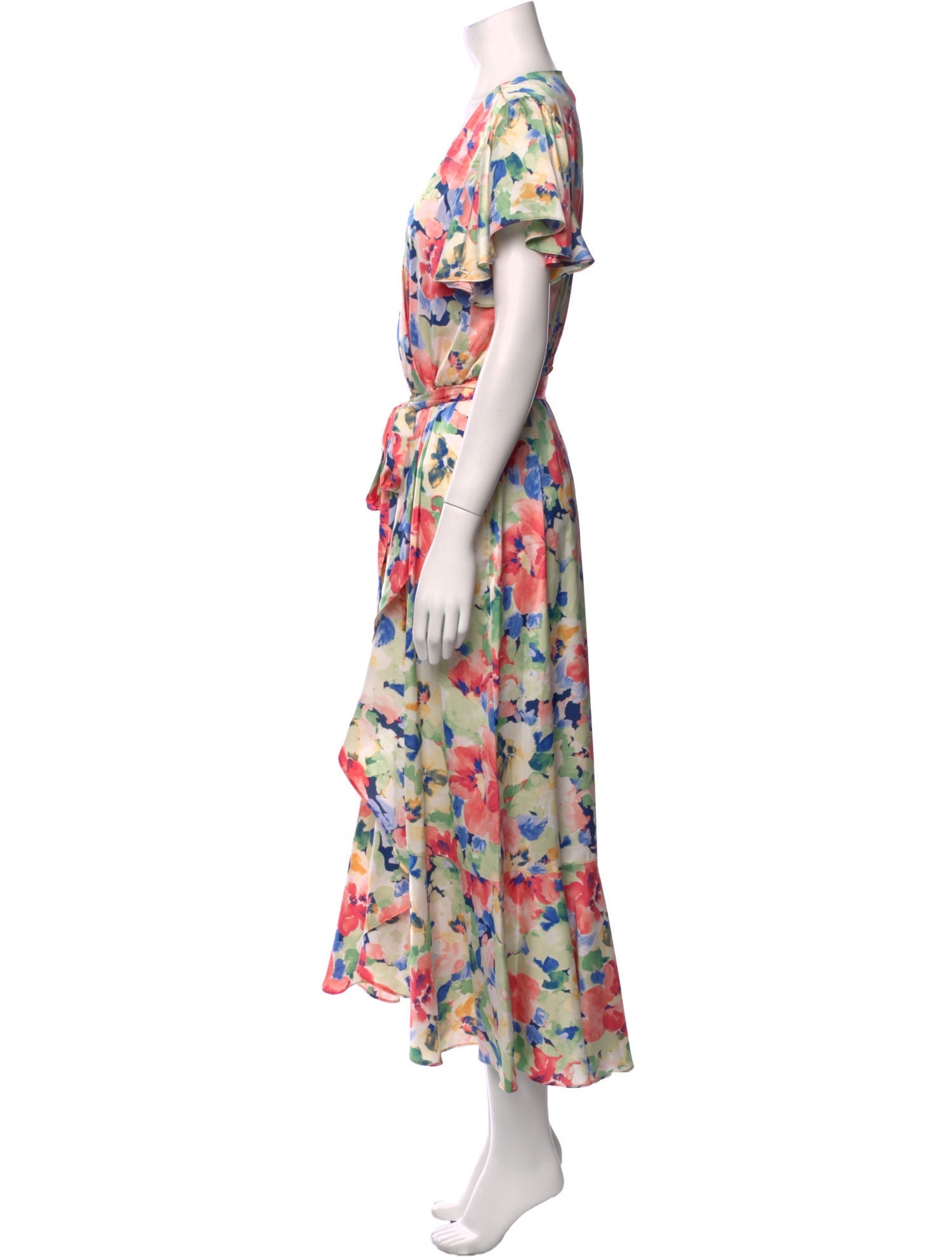 Nicole Miller Floral Print Midi Length Dress w/ Tags