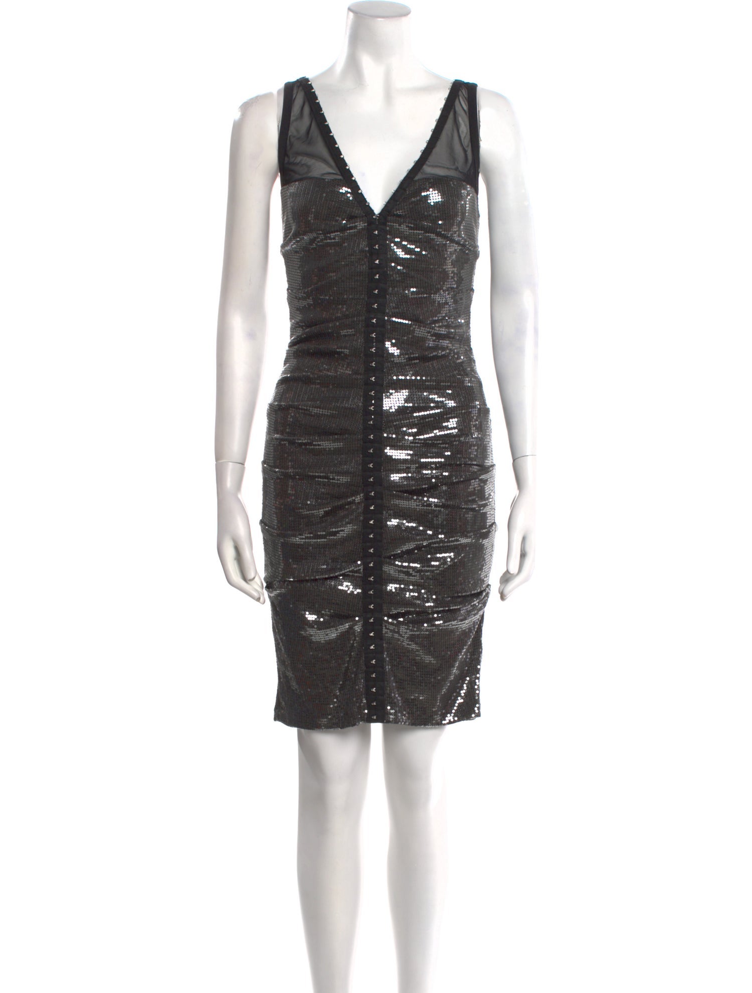 Nicole Miller V-Neck Mini Dress