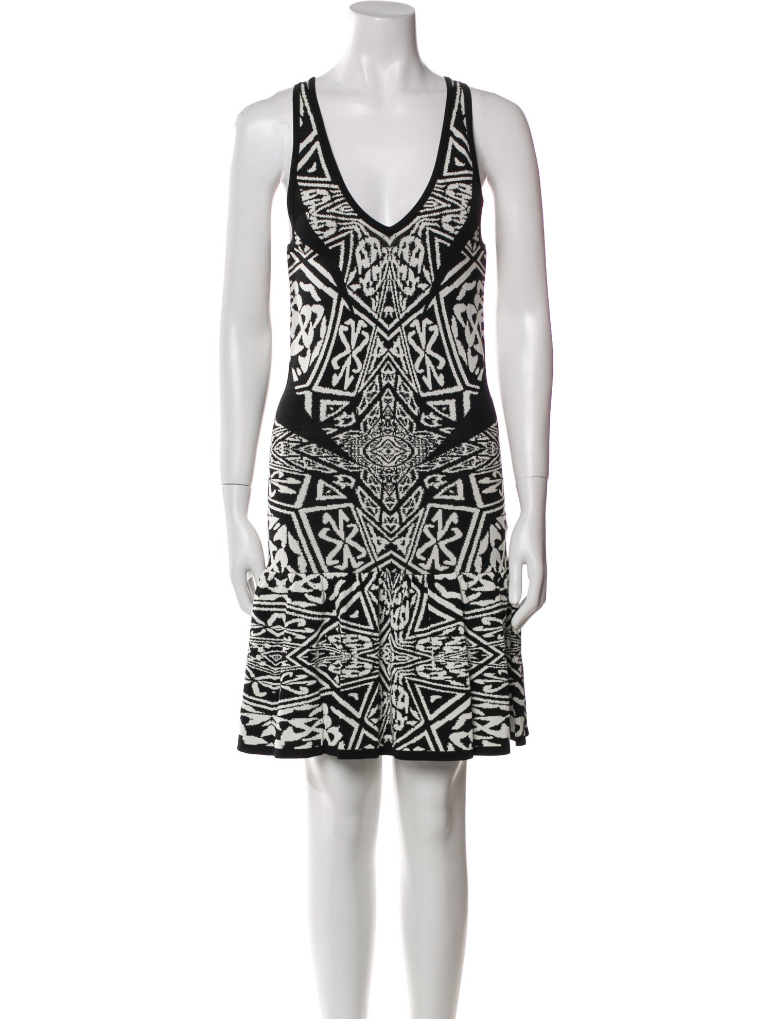 Nicole Miller Printed Knee-Length Dress