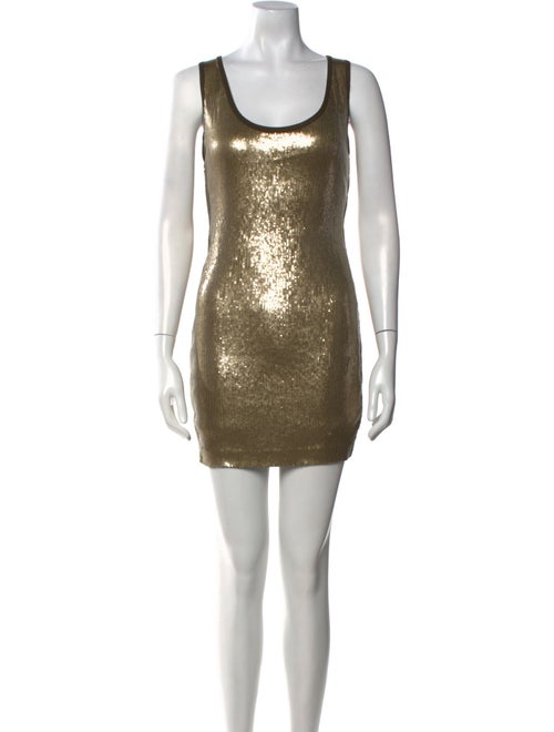 Nicole Miller Scoop Neck Mini Dress