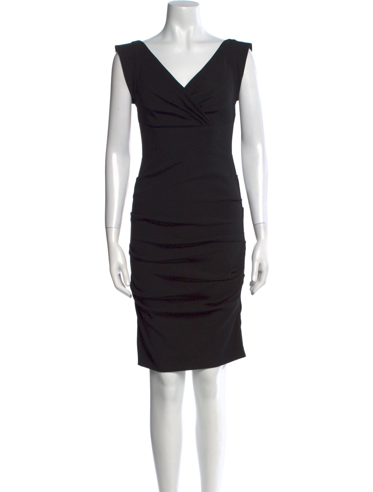 Nicole Miller V-Neck Knee-Length Dress