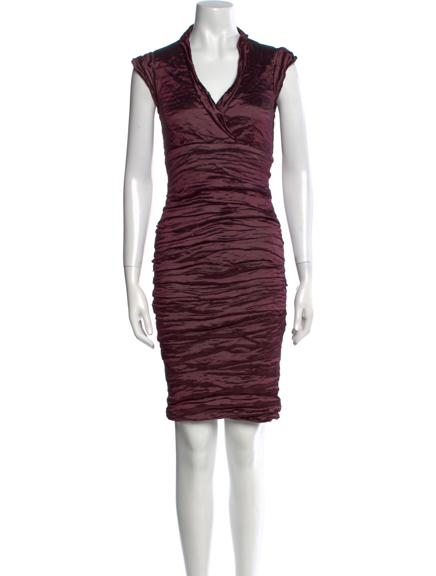 Nicole Miller V-Neck Knee-Length Dress