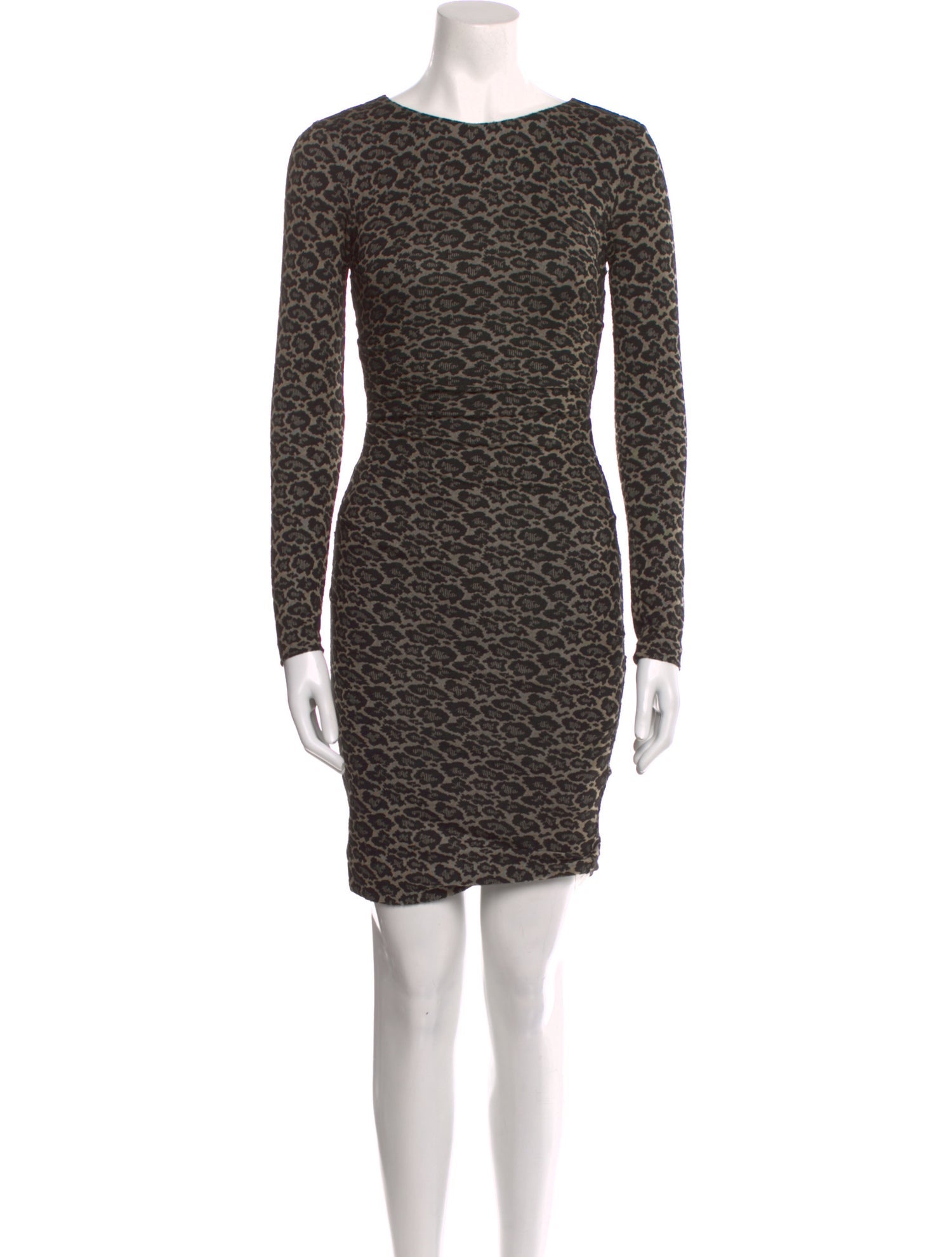 Nicole Miller Animal Print Knee-Length Dress