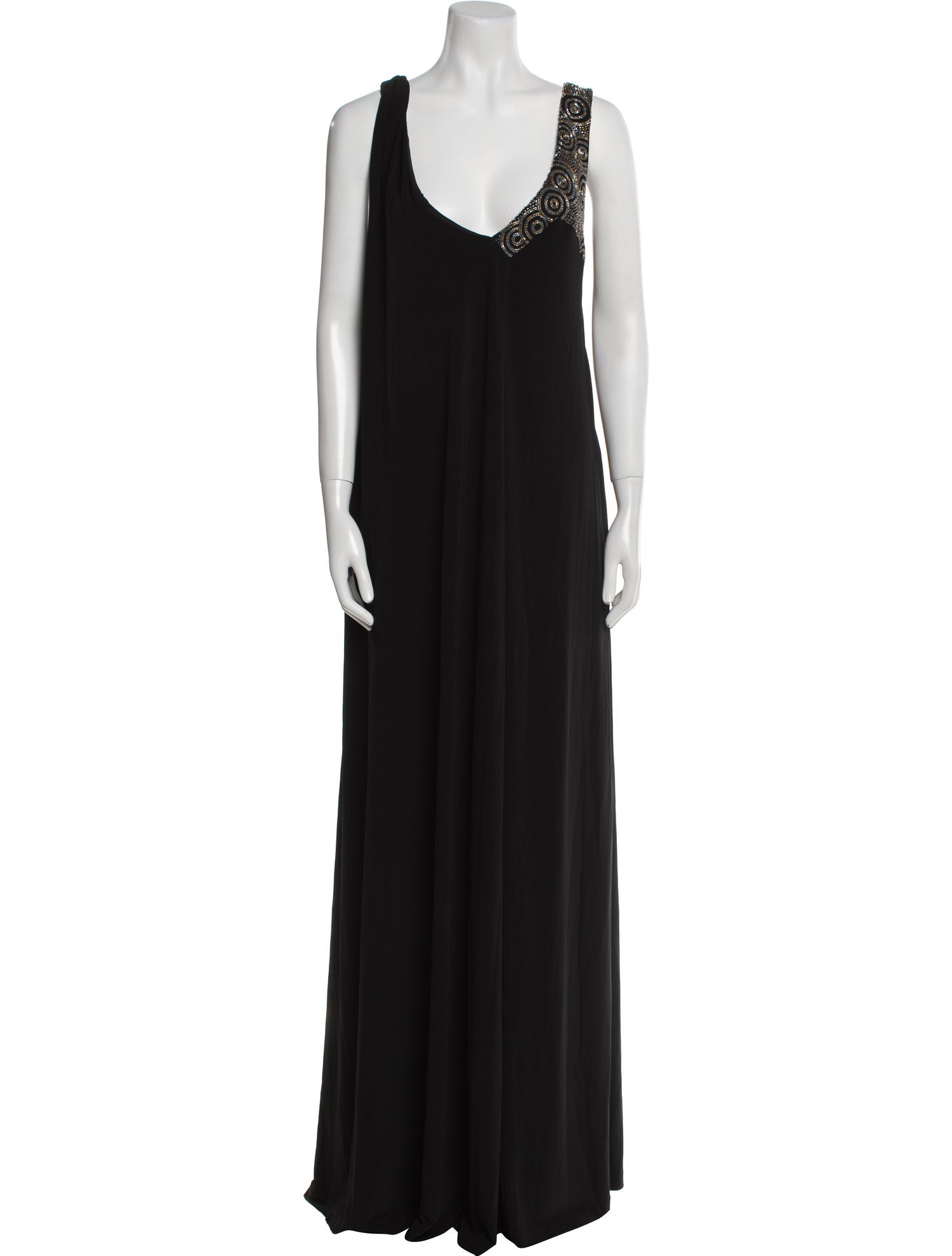 Nicole Miller V-Neck Long Dress