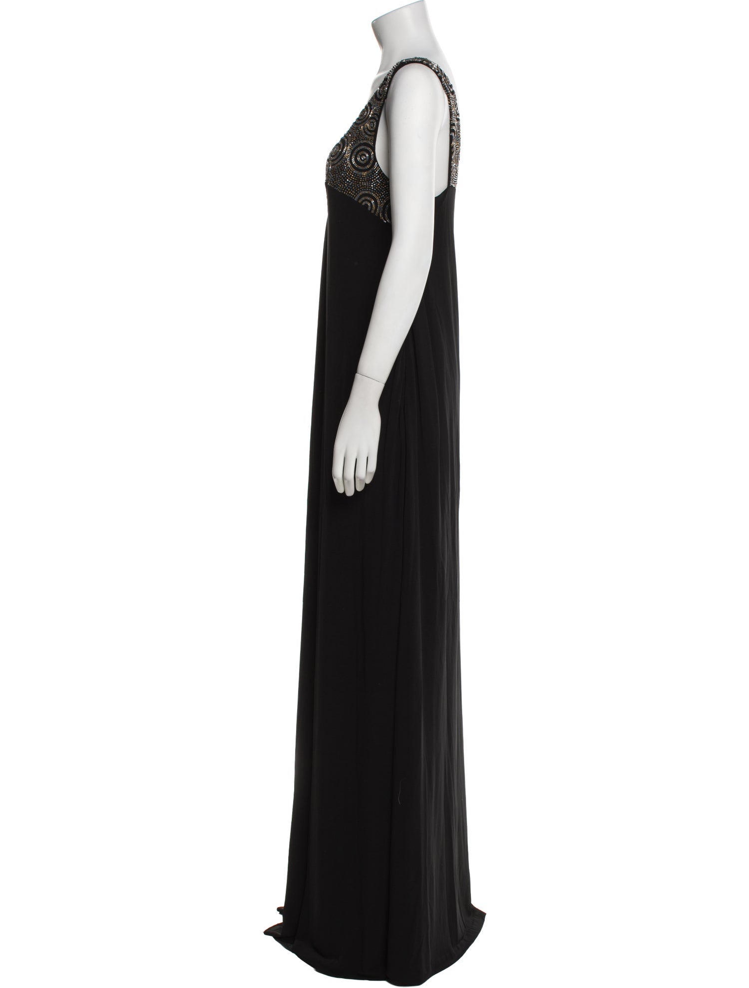 Nicole Miller V-Neck Long Dress