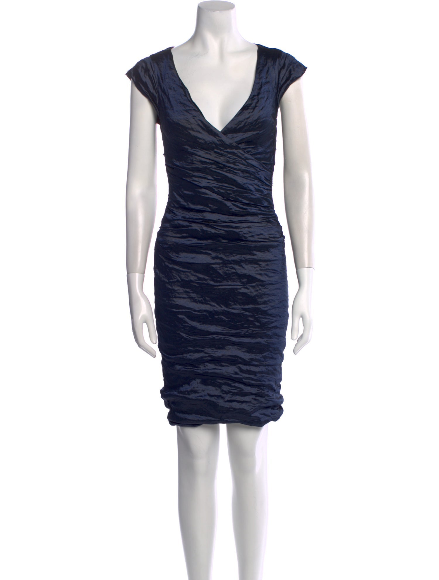 Nicole Miller V-Neck Knee-Length Dress