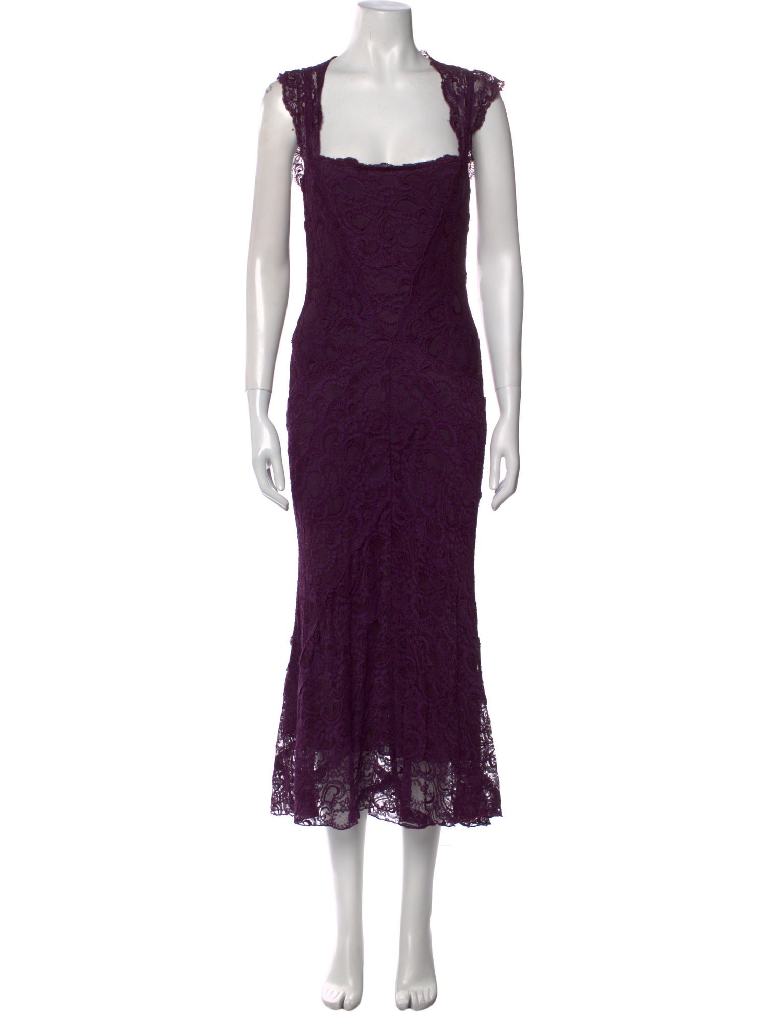 Nicole Miller Square Neckline Long Dress