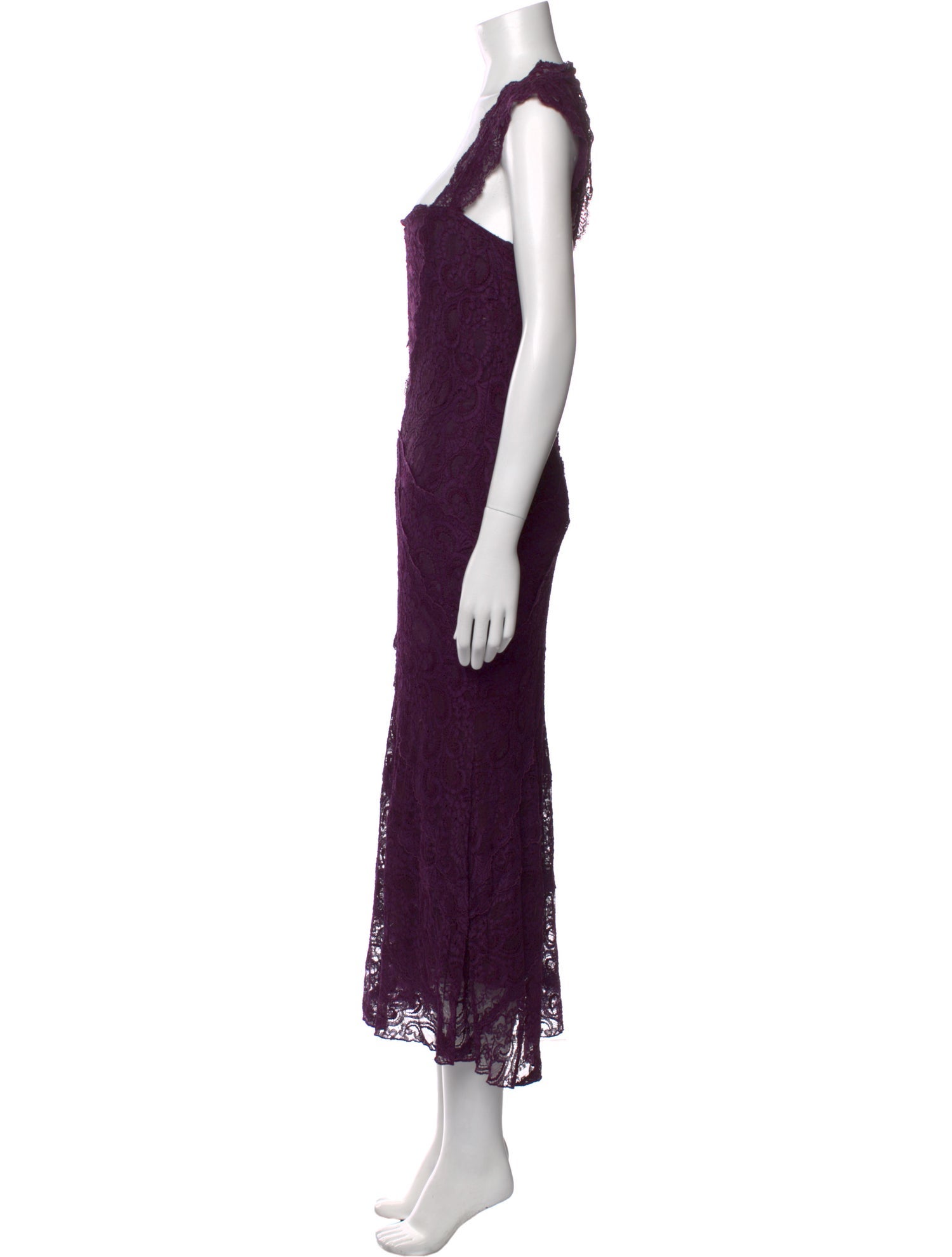 Nicole Miller Square Neckline Long Dress