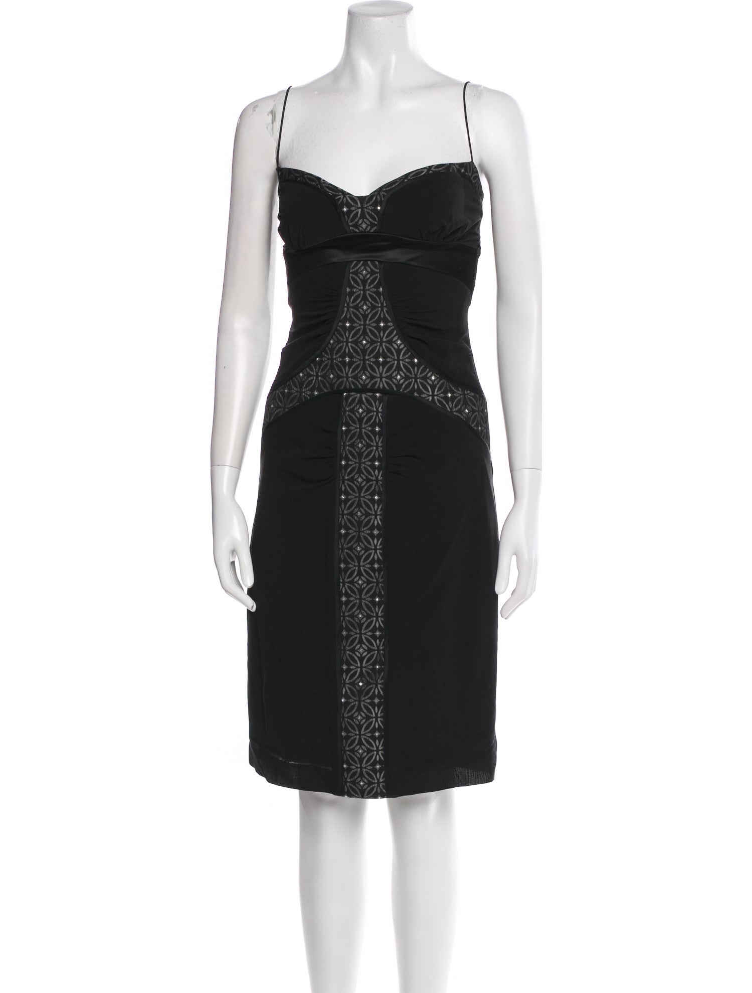 Nicole Miller Square Neckline Knee-Length Dress