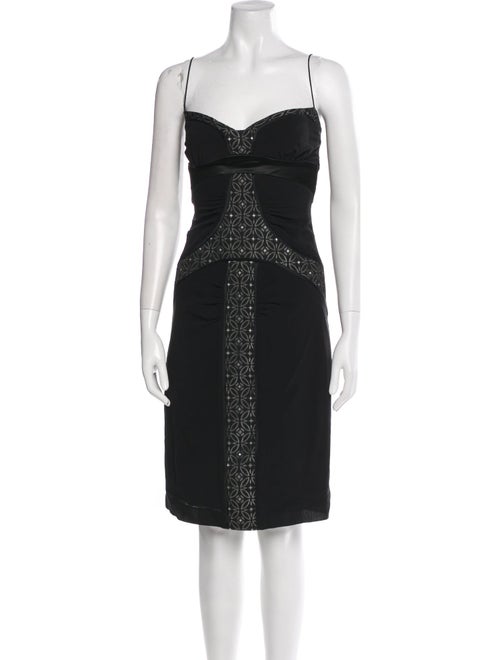 Nicole Miller Square Neckline Knee-Length Dress