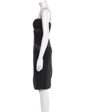Nicole Miller Square Neckline Knee-Length Dress