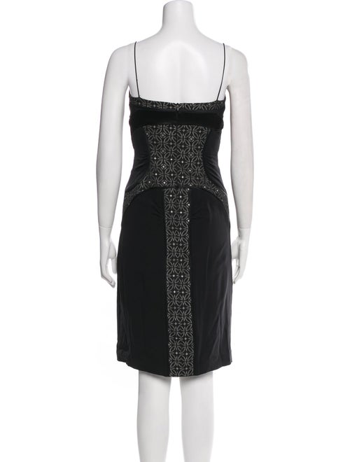 Nicole Miller Square Neckline Knee-Length Dress