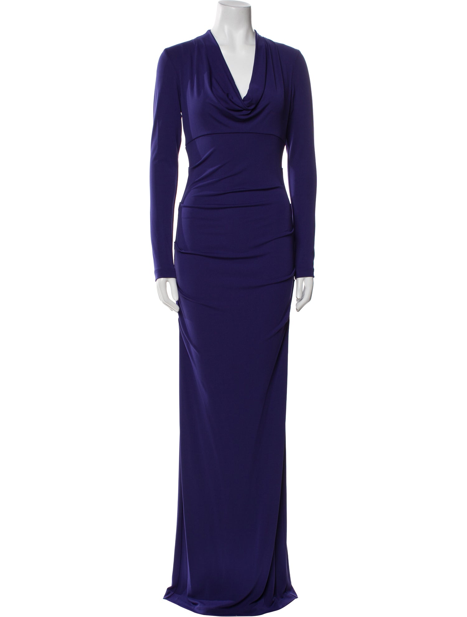 Nicole Miller Cowl Neck Long Dress