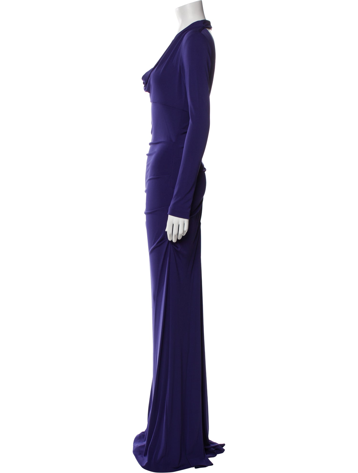 Nicole Miller Cowl Neck Long Dress