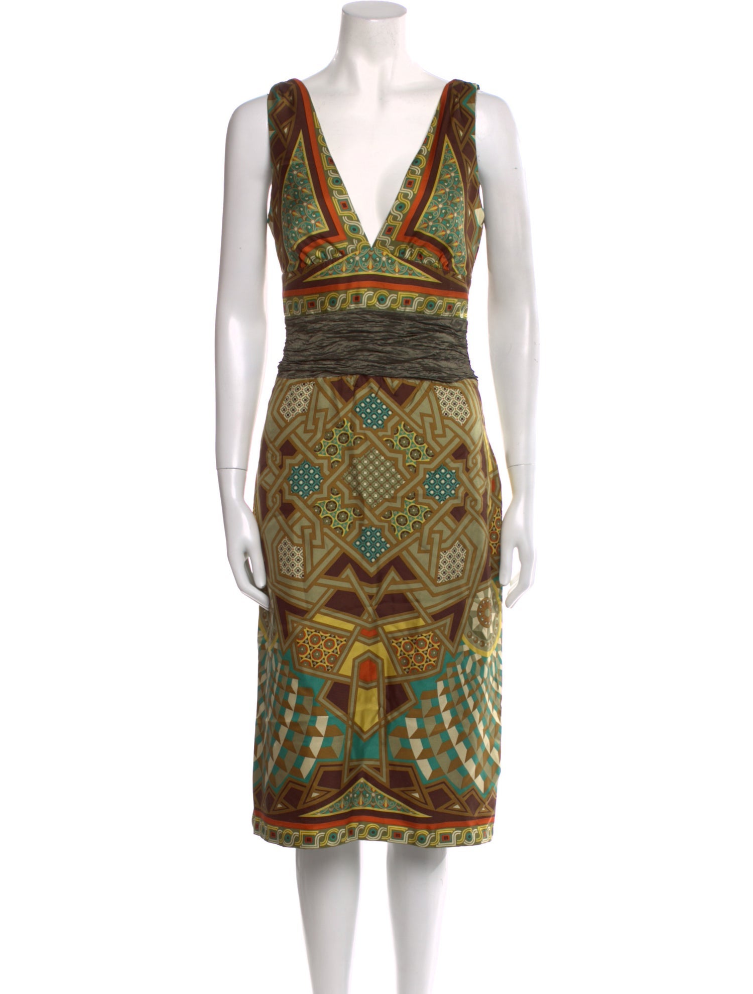 Nicole Miller Silk Midi Length Dress