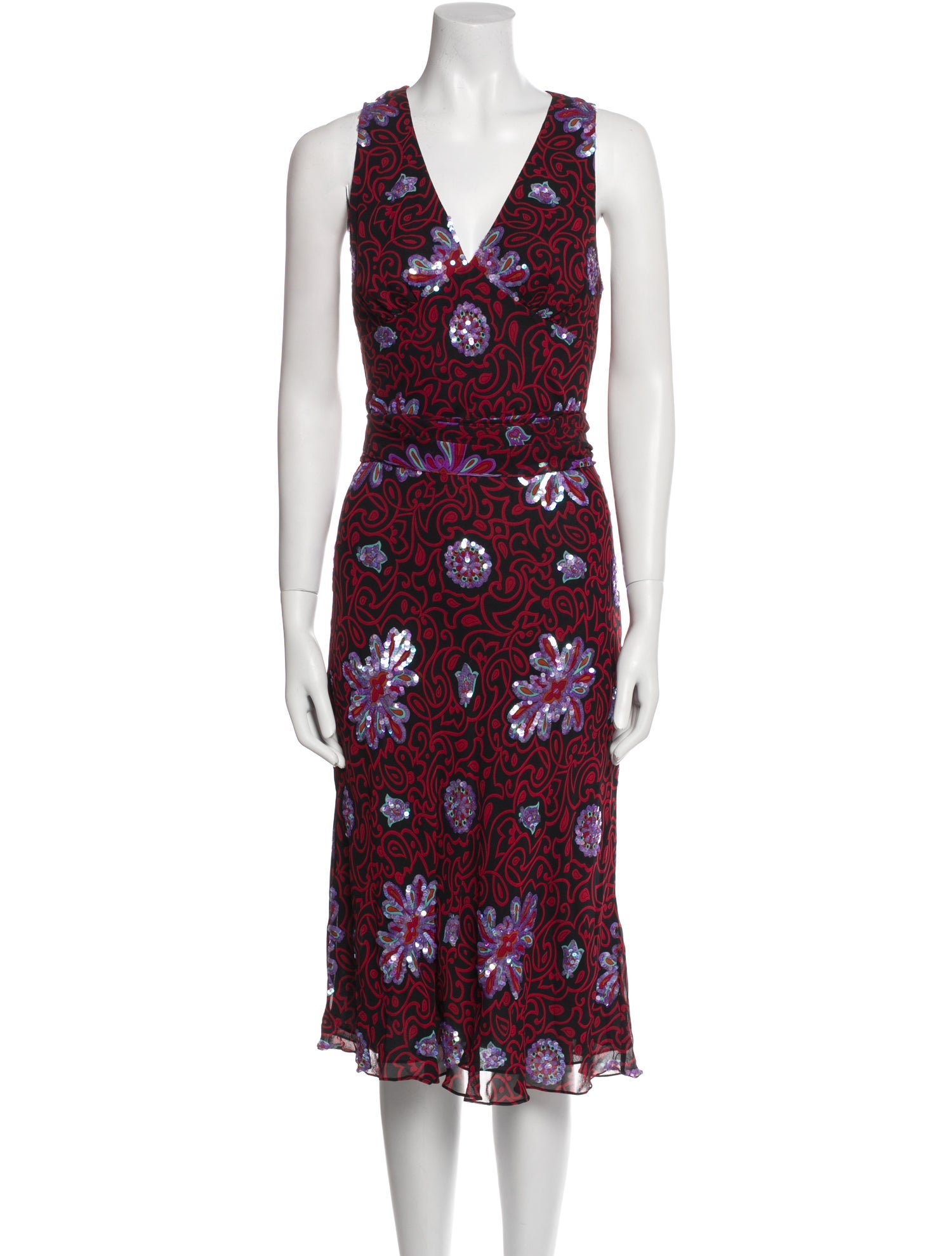 Nicole Miller Silk Midi Length Dress