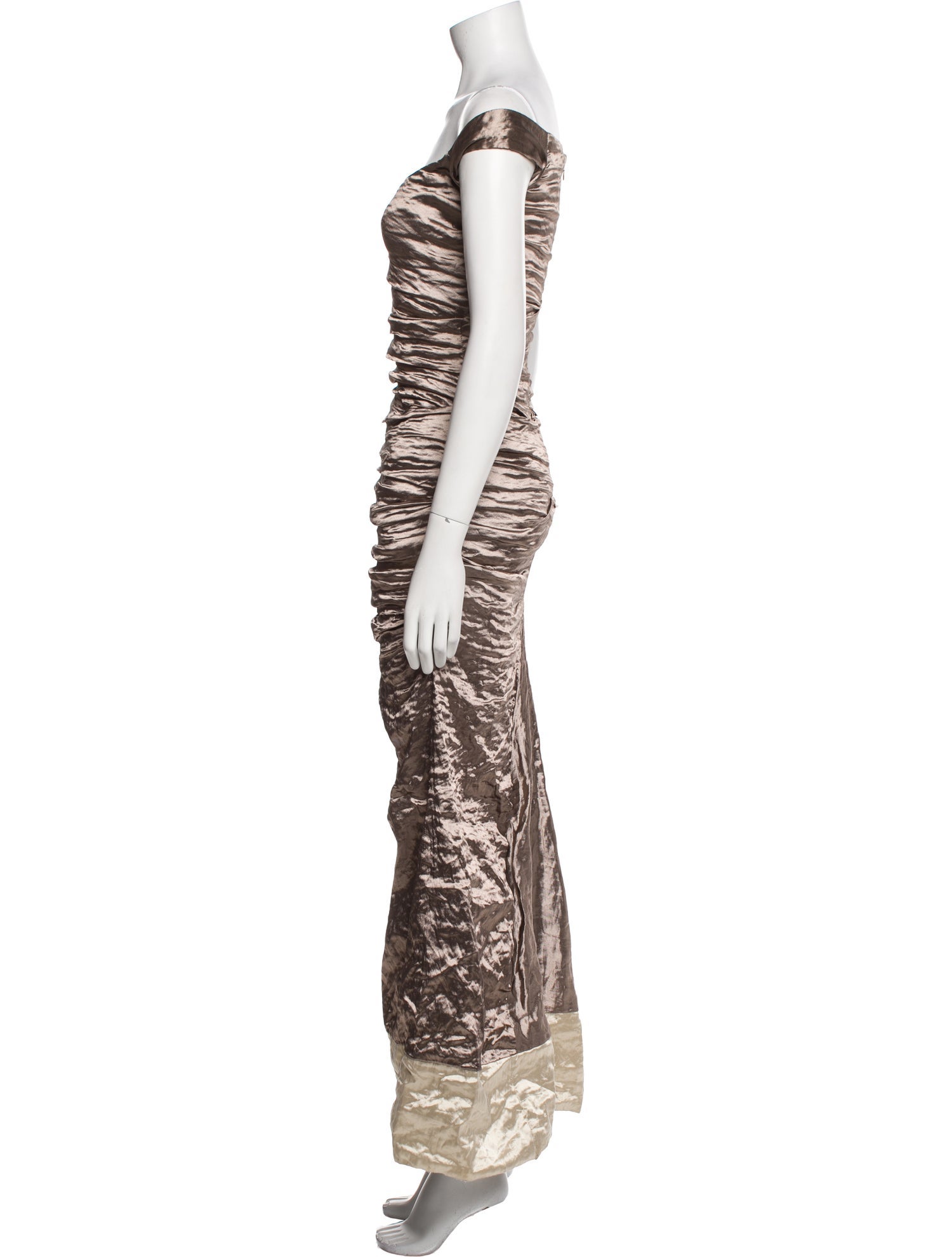 Nicole Miller Off-The-Shoulder Long Dress