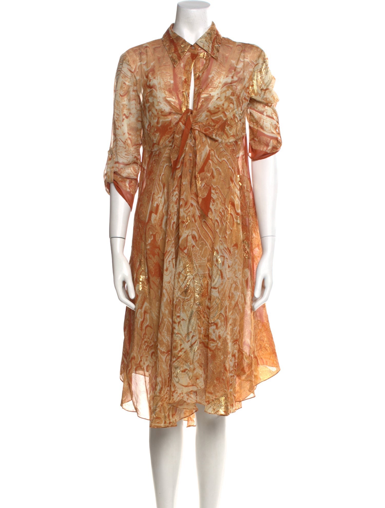 Nicole Miller Silk Midi Length Dress