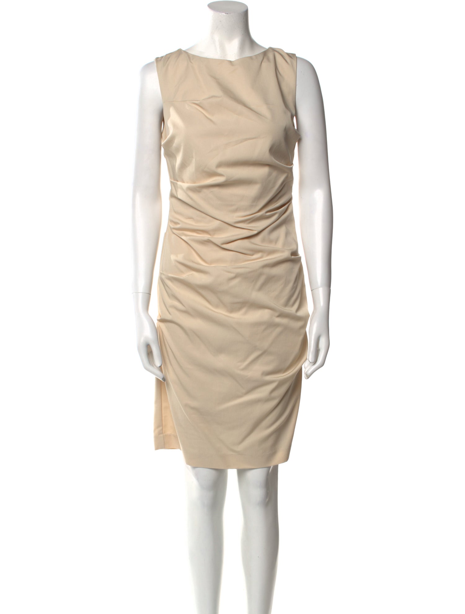 Nicole Miller Bateau Neckline Mini Dress