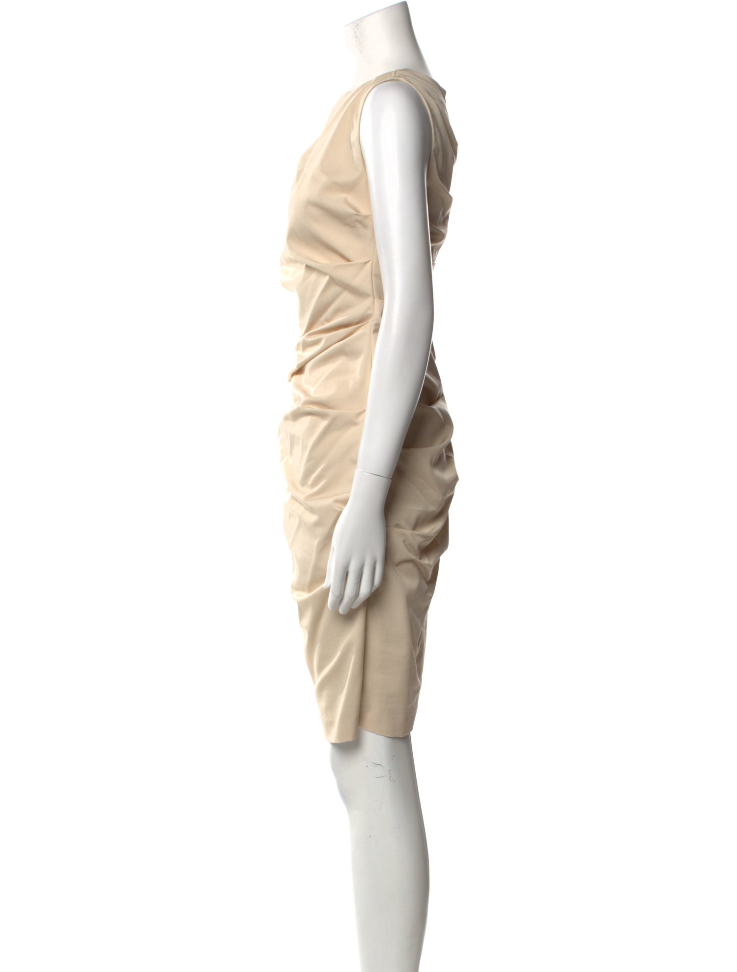 Nicole Miller Bateau Neckline Mini Dress