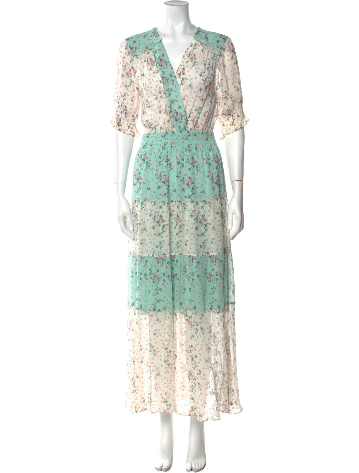 Nicole Miller Floral Print Long Dress