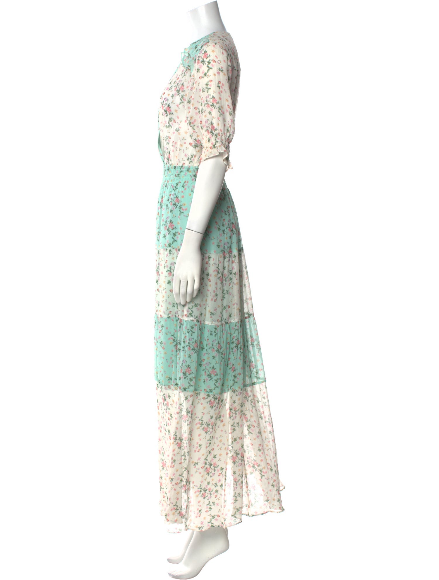 Nicole Miller Floral Print Long Dress