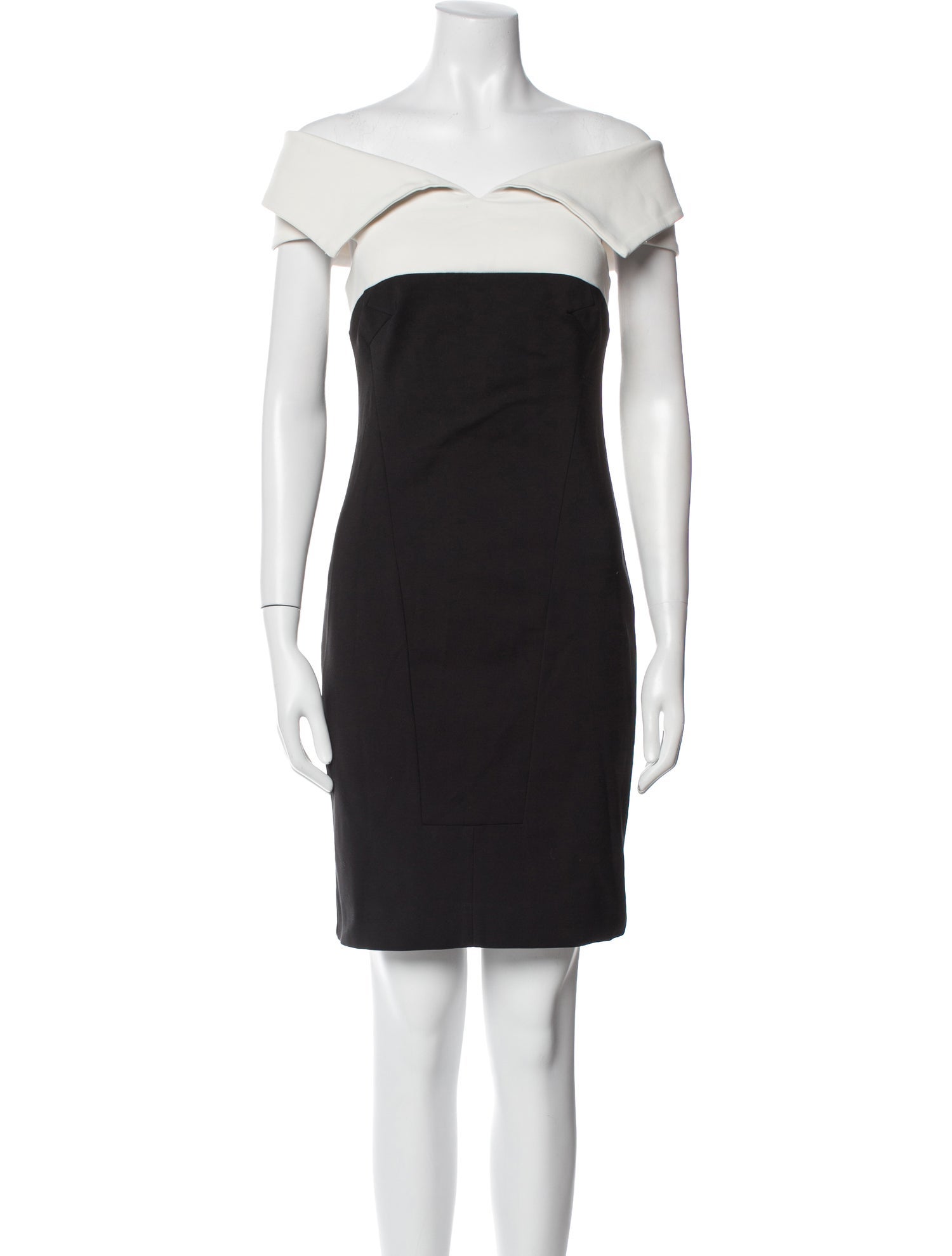 Nicole Miller Off-The-Shoulder Knee-Length Dress