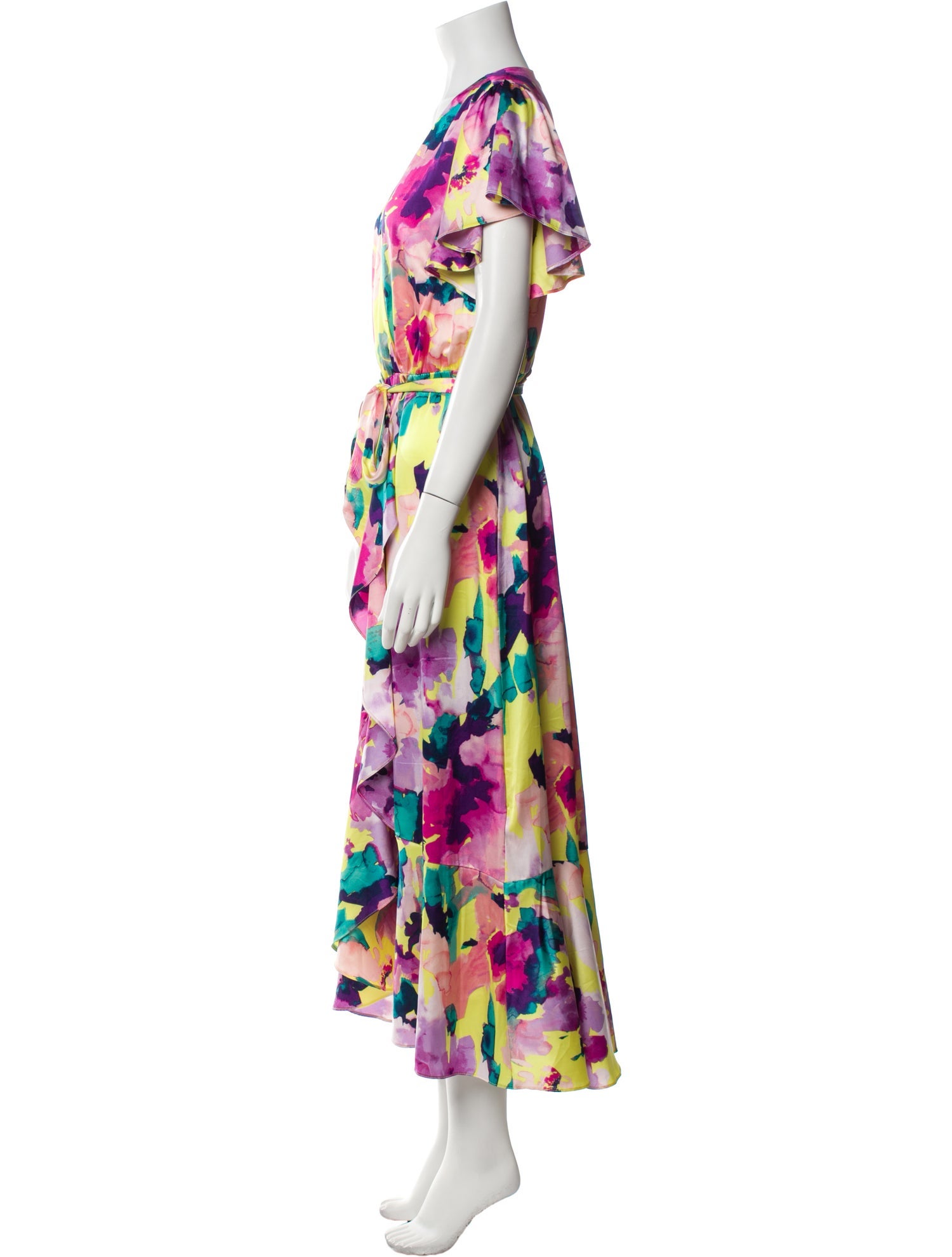 Nicole Miller Floral Print Long Dress w/ Tags