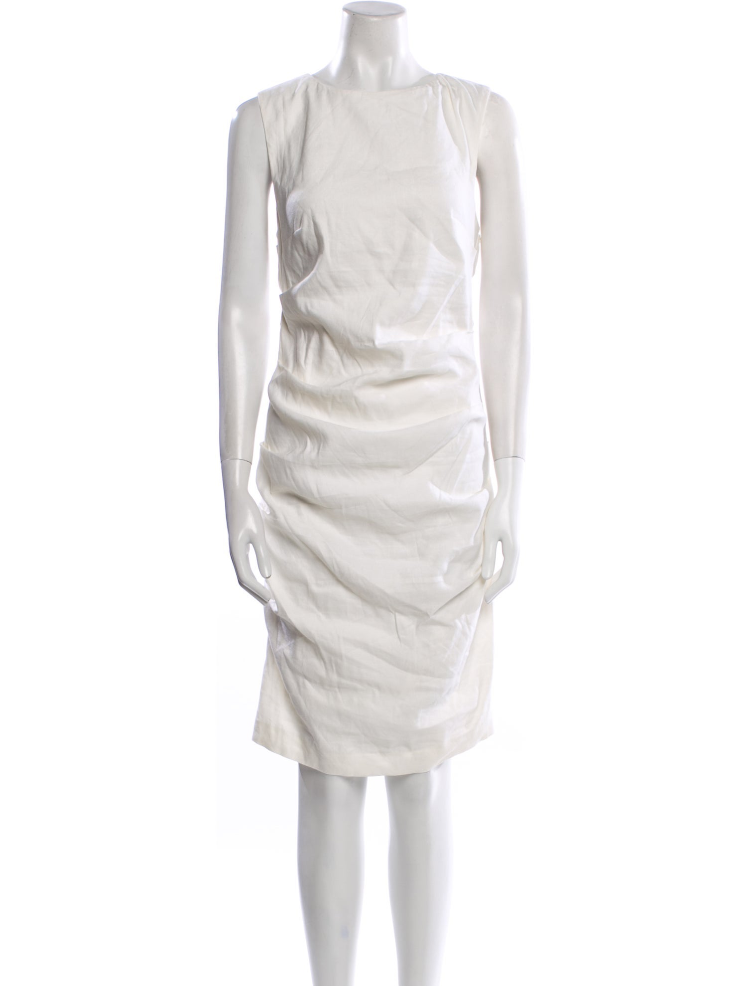 Nicole Miller Bateau Neckline Knee-Length Dress