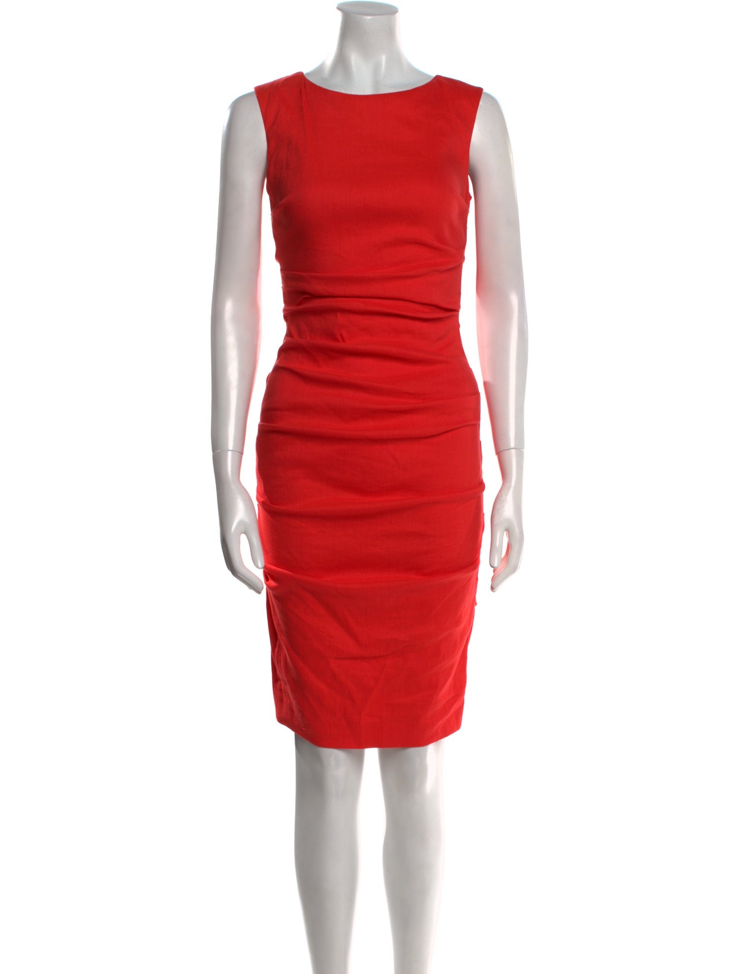 Nicole Miller Bateau Neckline Midi Length Dress