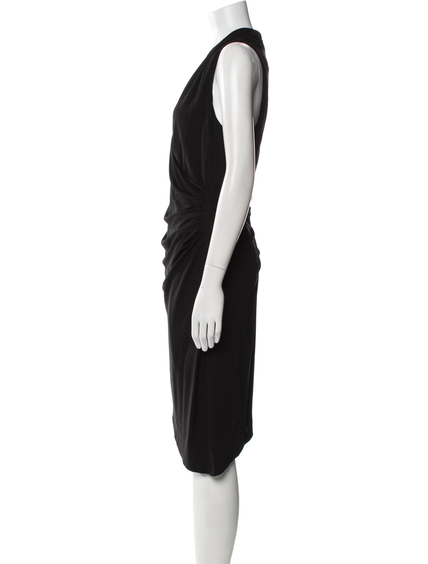 Nicole Miller V-Neck Knee-Length Dress