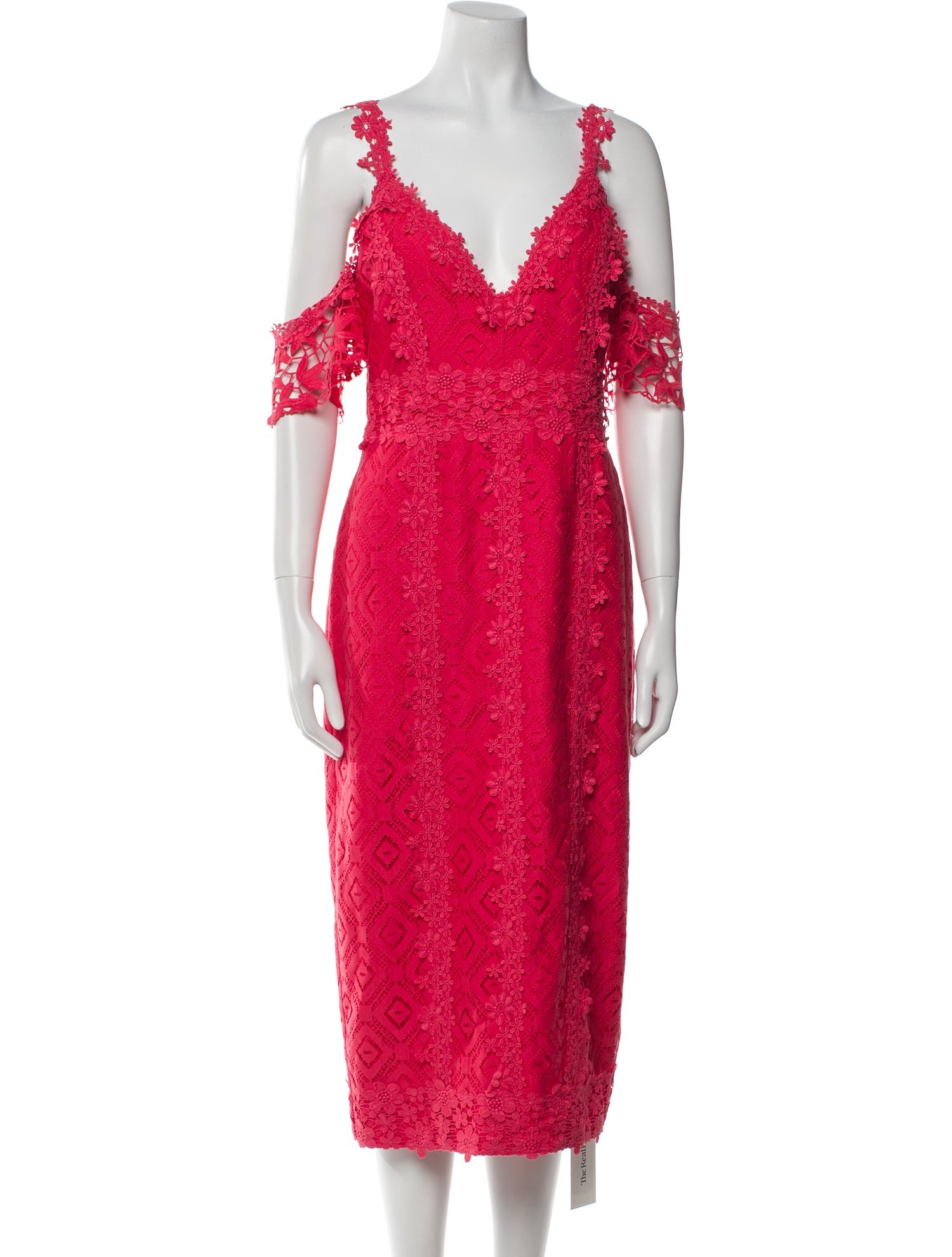 Nicole Miller Lace Pattern Midi Length Dress
