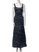 Nicole Miller Square Neckline Long Dress