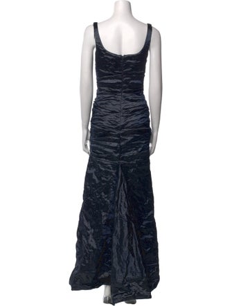 Nicole Miller Square Neckline Long Dress