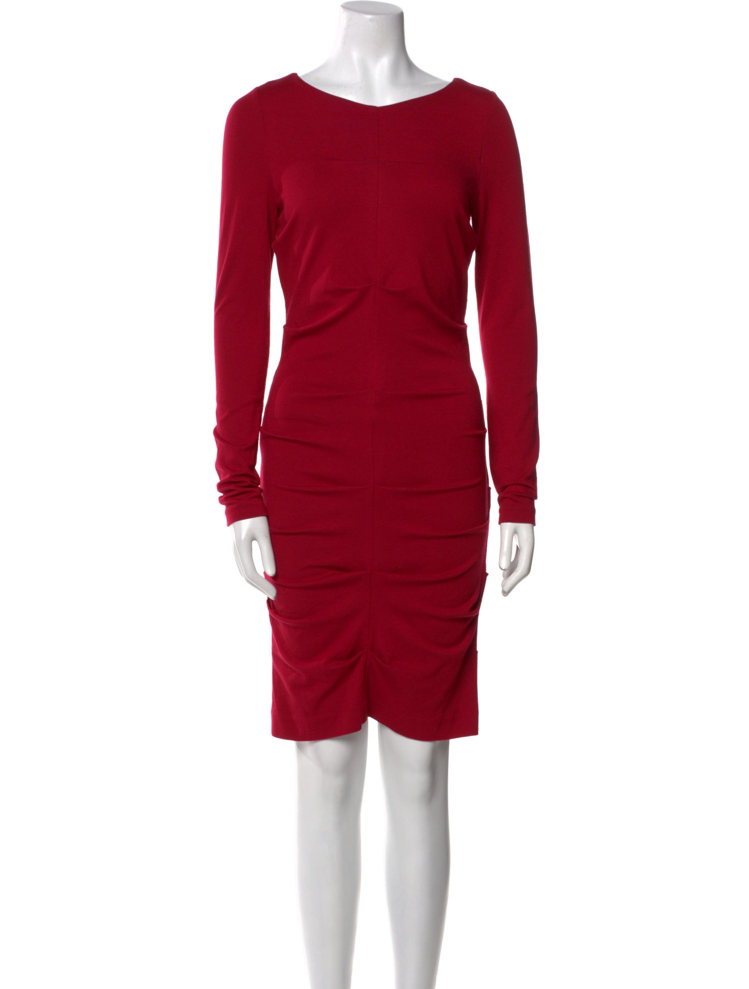 Nicole Miller Bateau Neckline Knee-Length Dress