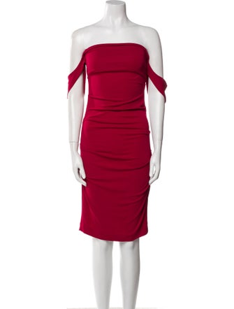 Nicole Miller Strapless Knee-Length Dress