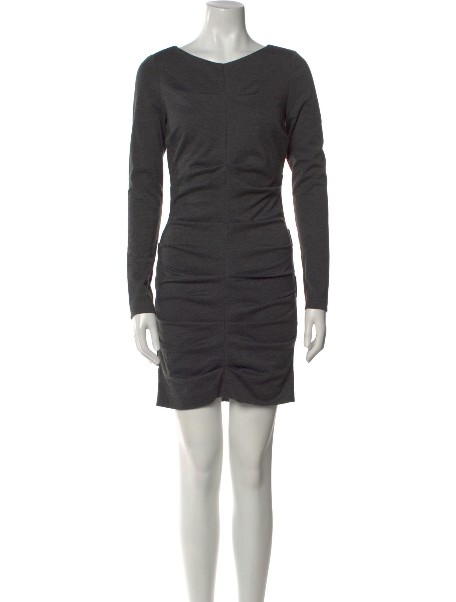 Nicole Miller Bateau Neckline Mini Dress