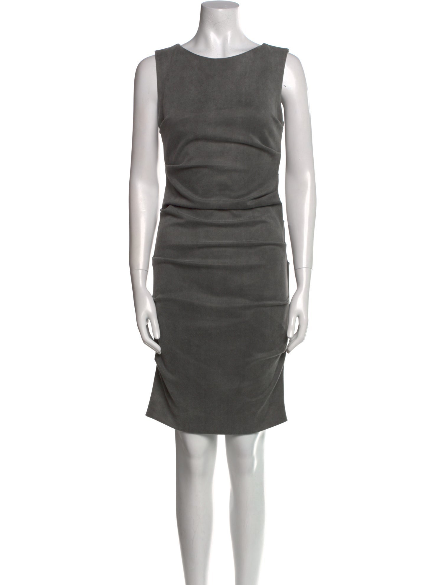 Nicole Miller Bateau Neckline Mini Dress