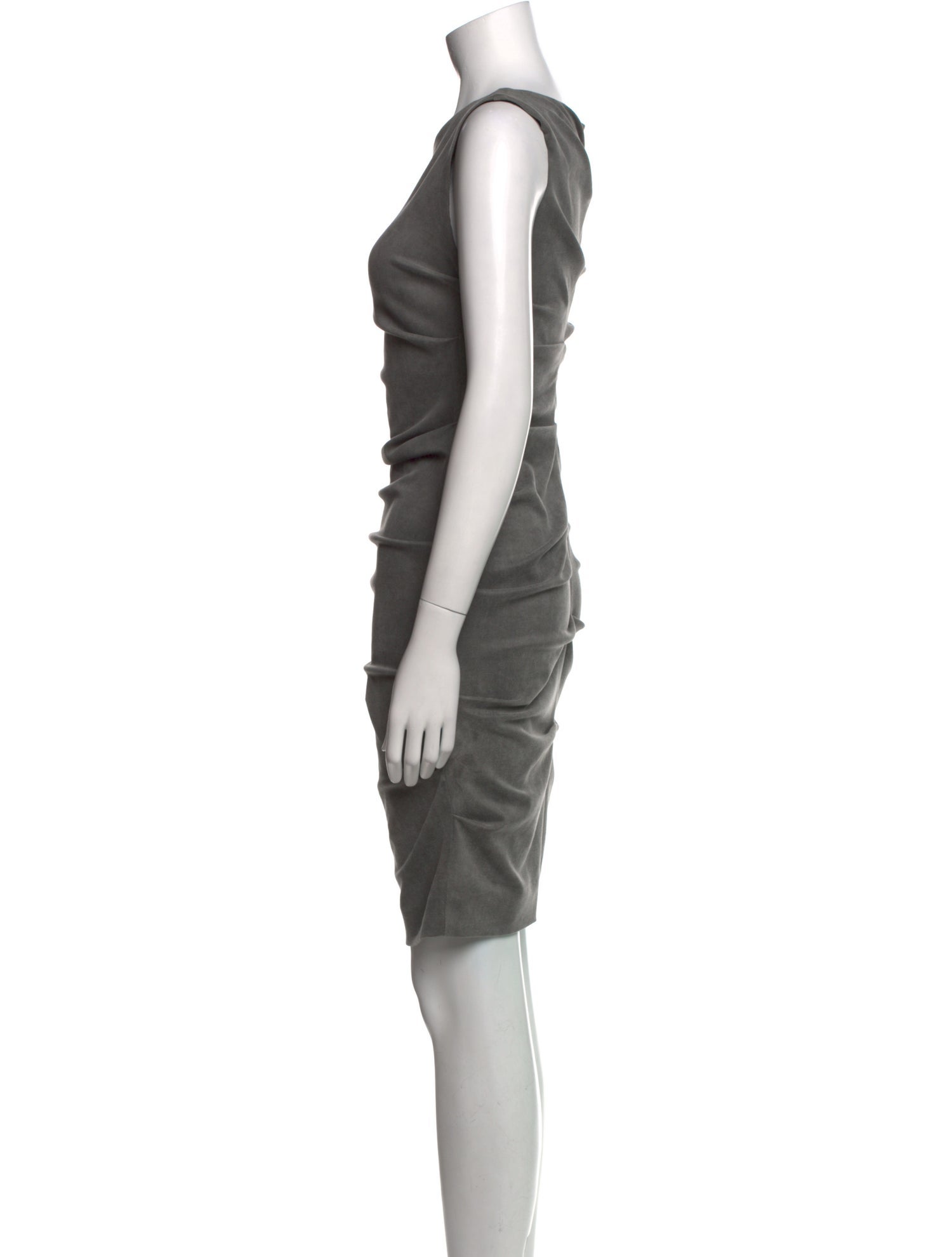 Nicole Miller Bateau Neckline Mini Dress