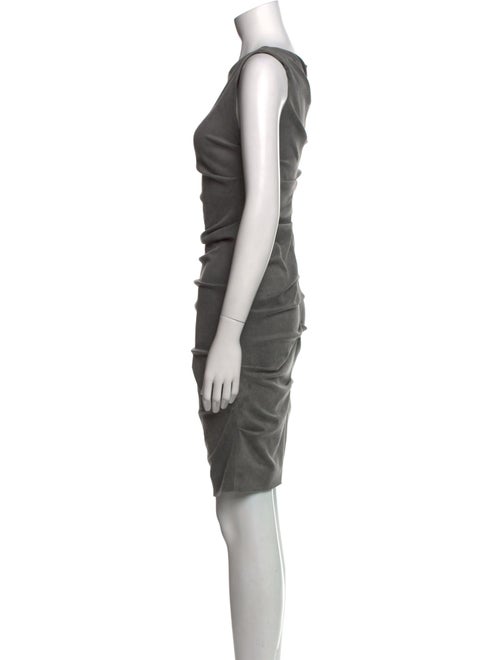 Nicole Miller Bateau Neckline Mini Dress