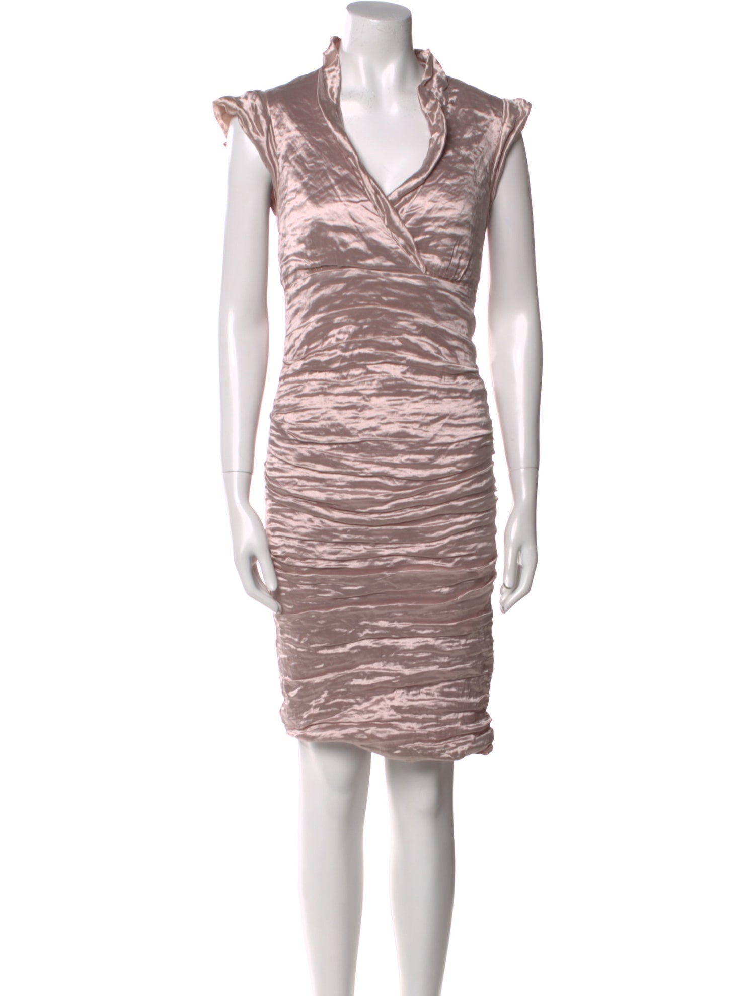 Nicole Miller V-Neck Knee-Length Dress