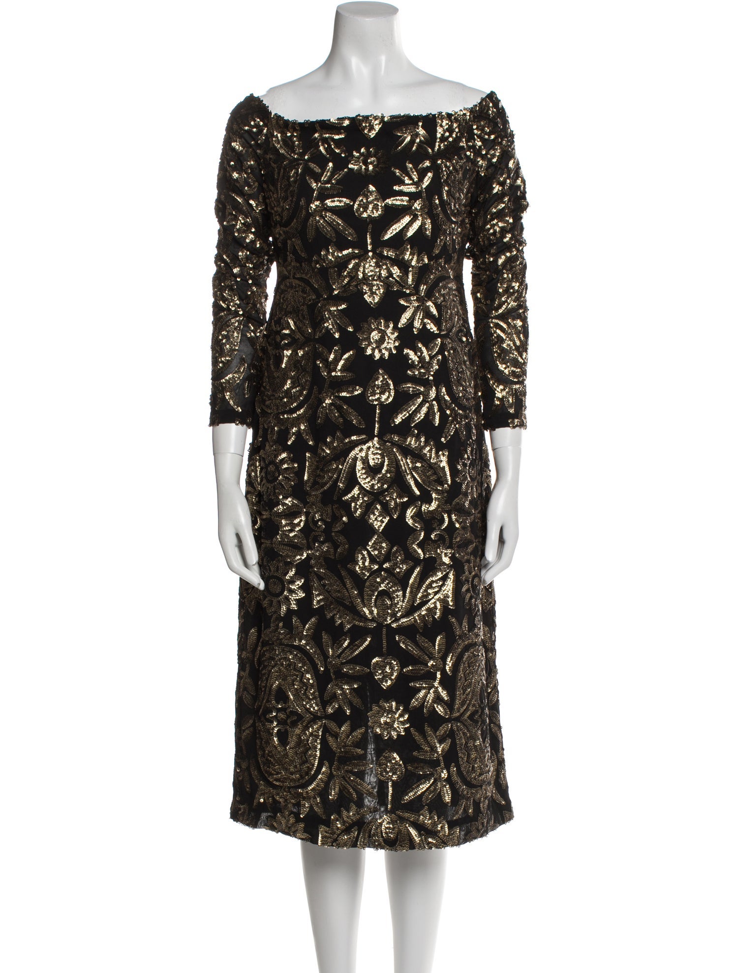 Nicole Miller Printed Midi Length Dress