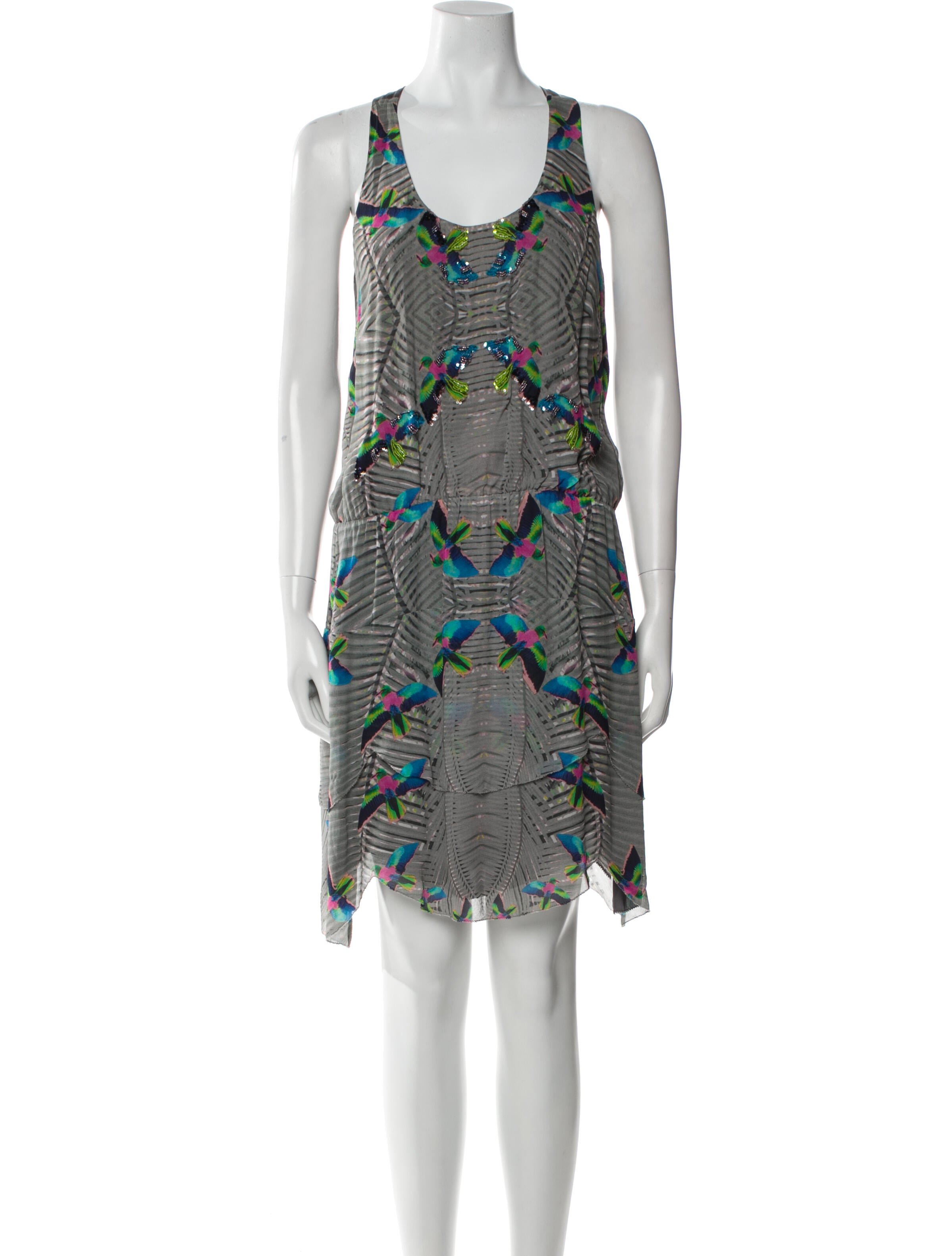 Nicole Miller Printed Mini Dress