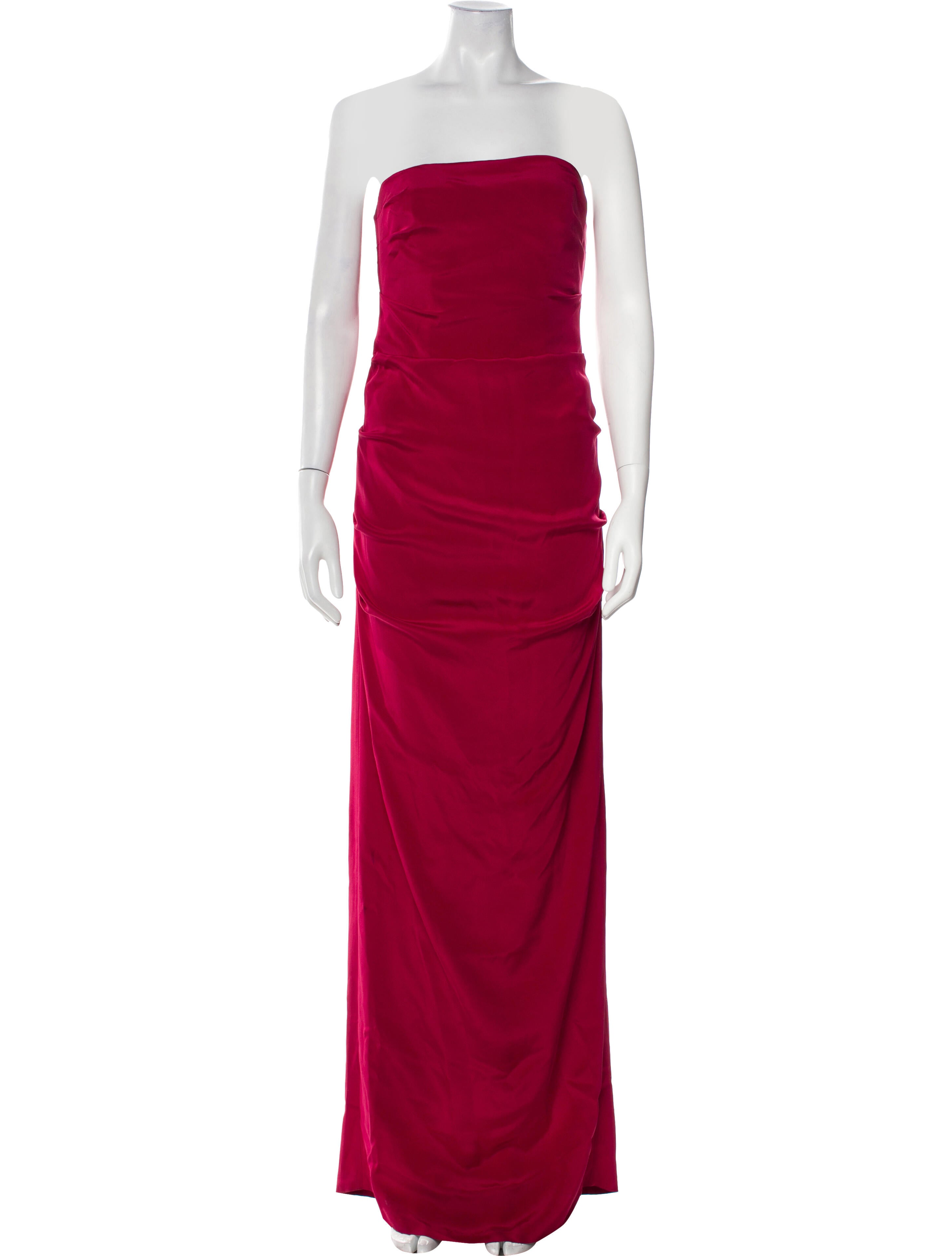 Nicole Miller Satin Long Dress