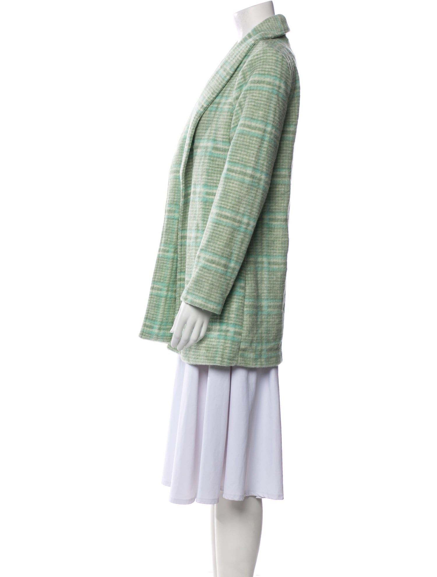 Nicole Miller Plaid Print Coat