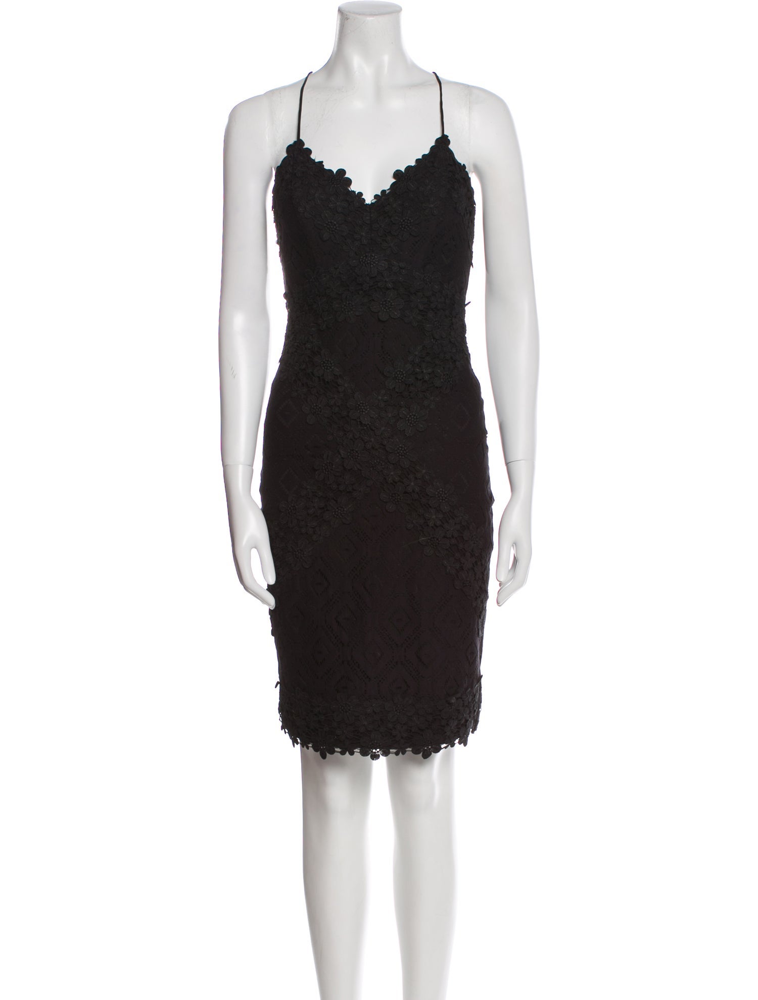 Nicole Miller V-Neck Knee-Length Dress