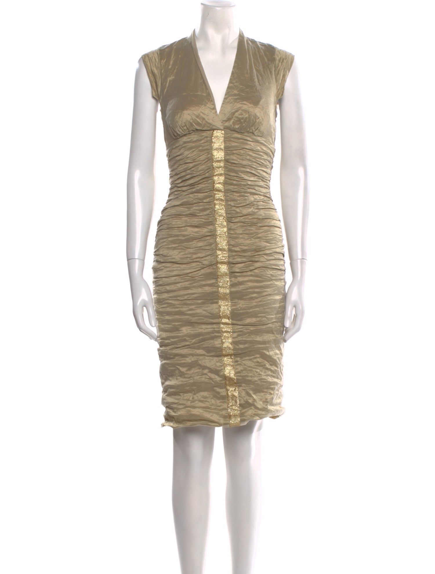 Nicole Miller V-Neck Knee-Length Dress