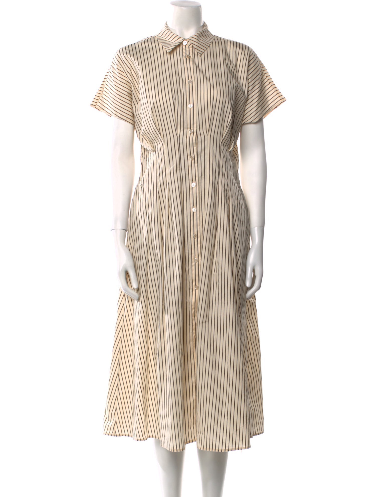 Nicole Miller Striped Midi Length Dress