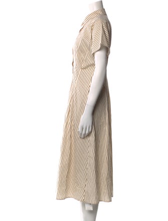 Nicole Miller Striped Midi Length Dress